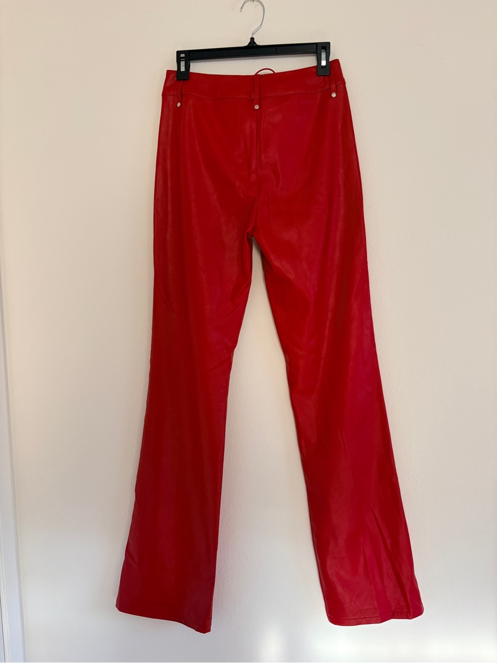 I.AM.GIA Red Faux Leather Straight-Leg Xenia Pants - Picture 7 of 10
